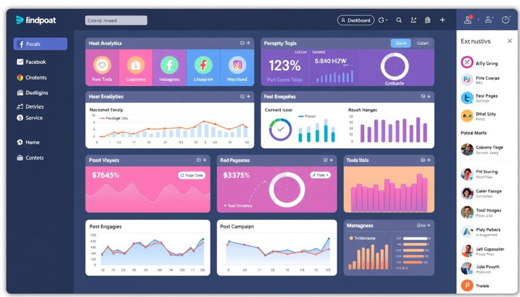 Social Media Management Software Interface Social Media Management Software Interface