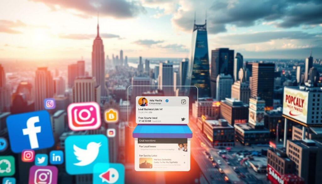 Social media integration for local visibility